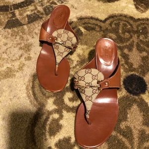 Authentic Gucci signature sandals, Neiman Marcus